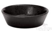 4.5&quot; Round Soy Sauce Plate, Matte Black, MF, 112*112*31mm