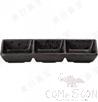 8.5&quot; Korean Three-Compartment Plate, Matte Black, MF, 215*72*30mm