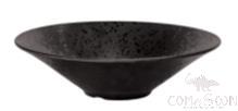 11&quot; Round Pointed Bottom Soup Plate, Matte Black, MF, 276*276*70mm