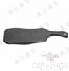 17.9&quot; Handle Food Plate, Matte Black, MF, 454*150*14mm
