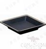 7&quot; Square Plate, Matte Black Yellow Border, MF, 180*180*26mm