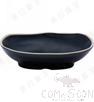10.2&quot; Oval Deep Bowl, Frosted White Dark Coffee Point, MF, 260*149*68mm