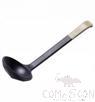 Turtle Shell Spoon, Matte Black Yellow Border, MF, L213*62 Spoon Diametermm