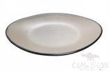 9.5&quot; Oval Plate, Black Brown, MF, 243*151*25mm