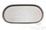 11.5&quot; Oval Plate, Black Brown, MF, 288*128*18mm