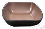 6.5&quot; &quot; Square Plate, Black Brown, MF, 171*165*50mm