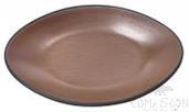 12.5&quot; &quot; Oval Plate, Black Brown, MF, 320*190mm