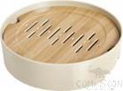 12.5&quot; Tea Plate (Lid With Bamboo Pattern), Mud Yellow, MF, 317*50mm