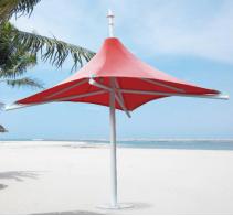 Outdoor Umbrella,4*4M,Steel Pipe Sprayed With White Paint