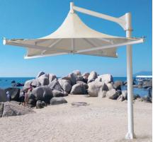 Outdoor Umbrella,5*5M,Steel Pipe Sprayed With White Paint