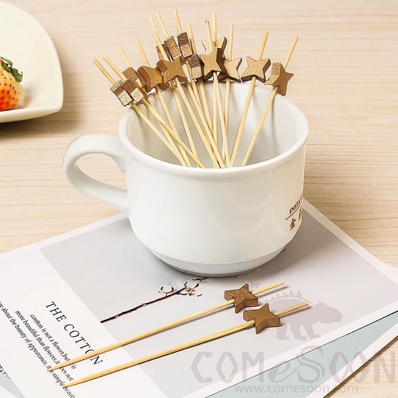 Bamboo Fruit Cocktail Skewers，L12cm