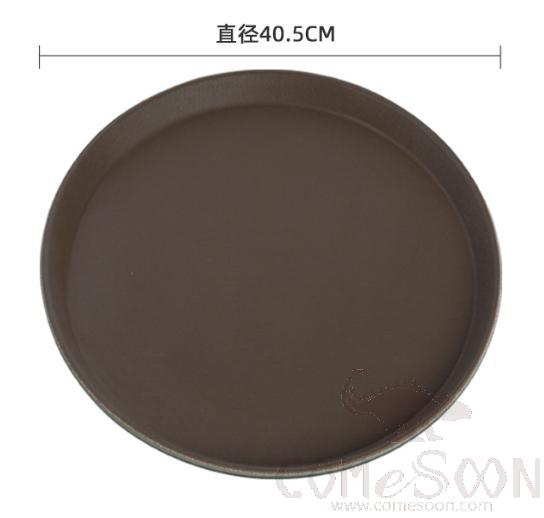 Round Serving Tray，Rubber + Toughened Glass Fiber，Φ40.5