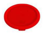 JD Series- Red round storage container-lid Ф23.2*H1.21cm