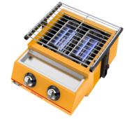 Spray-Painted Two-Head Glass Blue Diamond Roaster