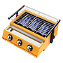 Spray-Painted Three-Head Glass Blue Diamond Roaster