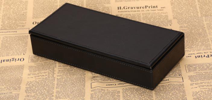 Stationery Box-1,Black Pu Leather