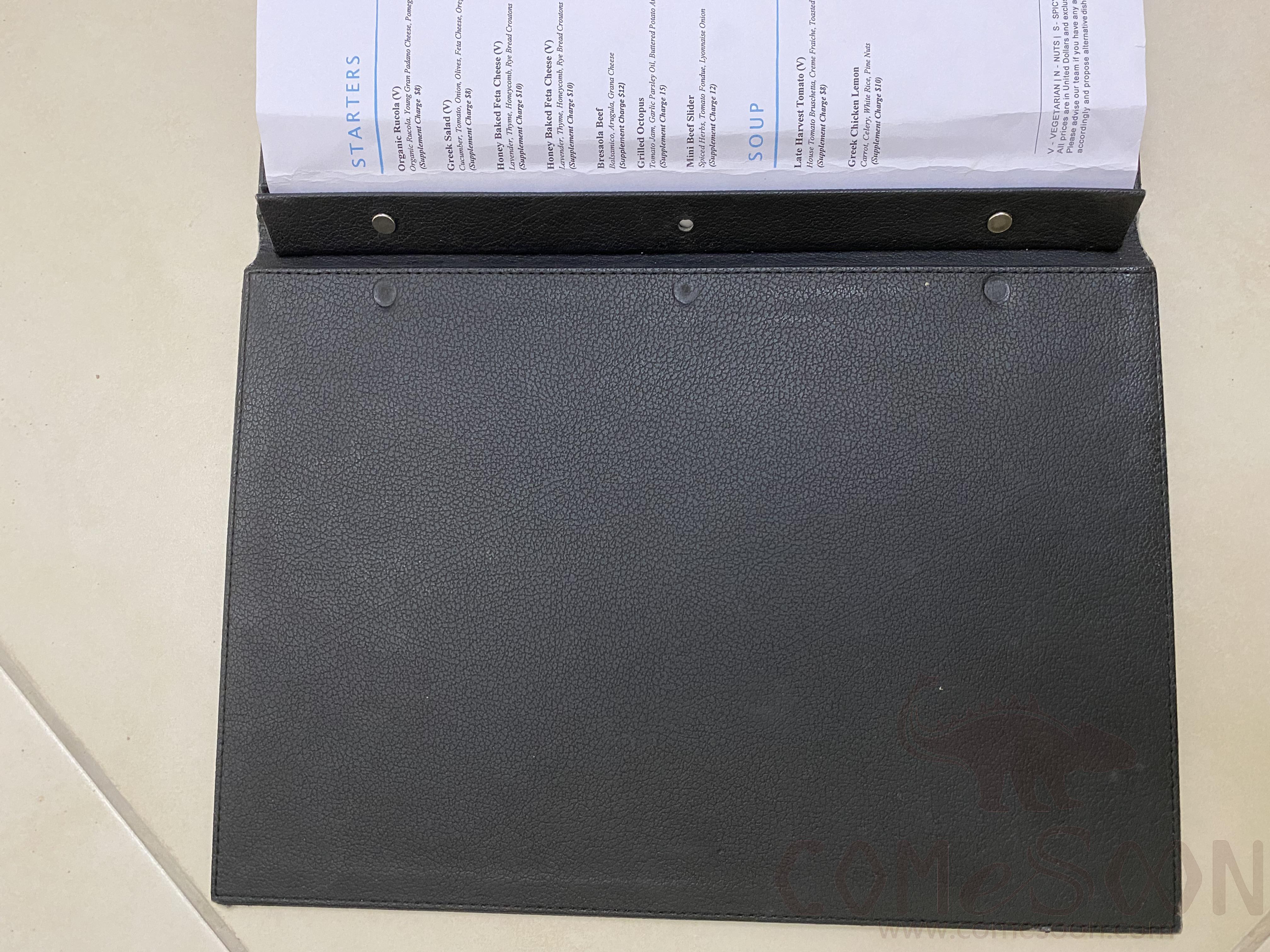Menu Folder-PU Black
