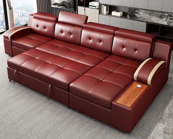 Sofa bed-microfiber leather-345*165*90cm