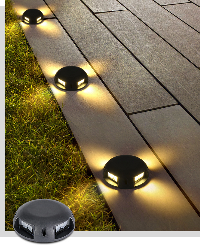 LED Round recessed Floor light-4 Side(Aluminum)