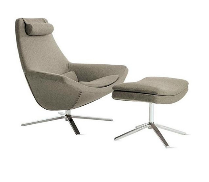 Lounge chair(sample)-92*85*94cm+50X40x43cm