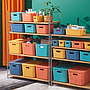 Blue Storage Box with Cover-22.2*28.5*15 CM