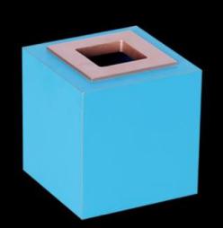 Blue gold tissue box