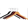 Flat-Headed Wooden Hanger - Dark Brown Lotus, 445 * 12mm