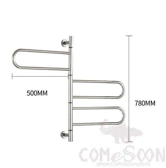 Electric Towel Drying Rack,Black,Rock Plate，600*450*100mm