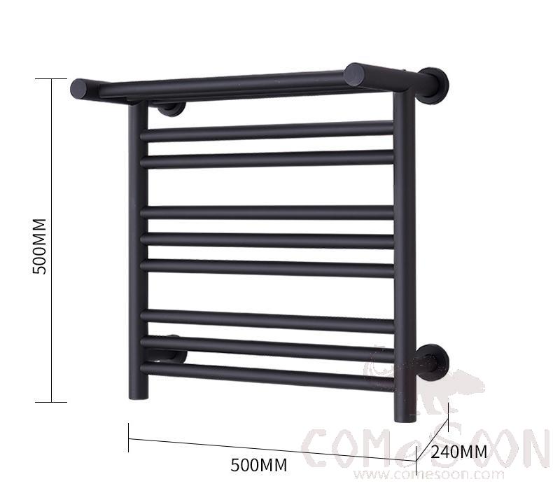 Electric Towel Drying Rack,Matte Black,304 Stainless Steel,600*450*100mm