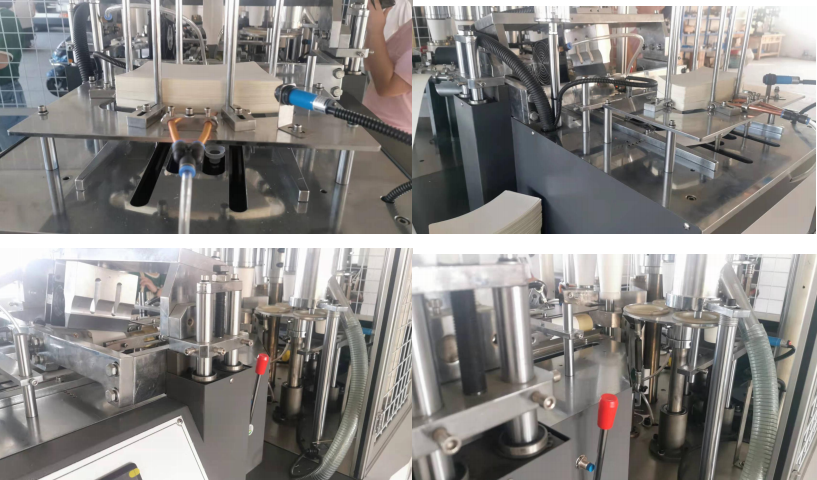 Low speed paper cup machine, 45-55 PCS / min, Customizable paper cup specification range 3-12oz (single specification), 380V 50Hz / 220V 50Hz, 6KW