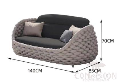 Outdoor sofa-Double seat,high-density sponge