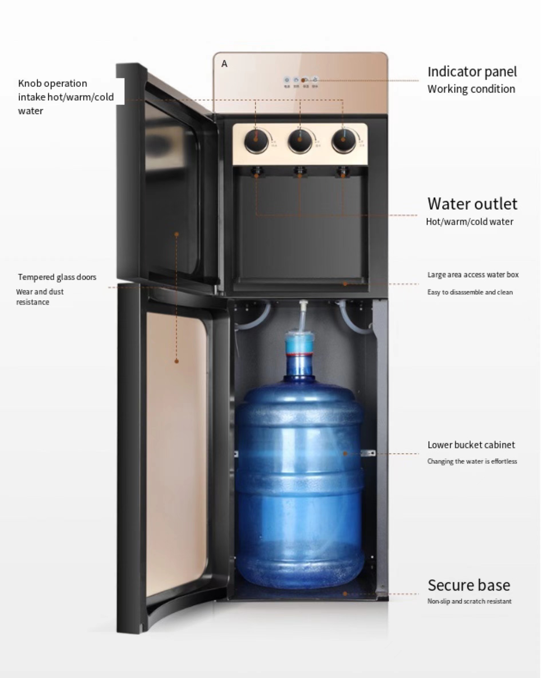 Water Dispenser (cold water, warm water, hot water) 320*300*1000mm