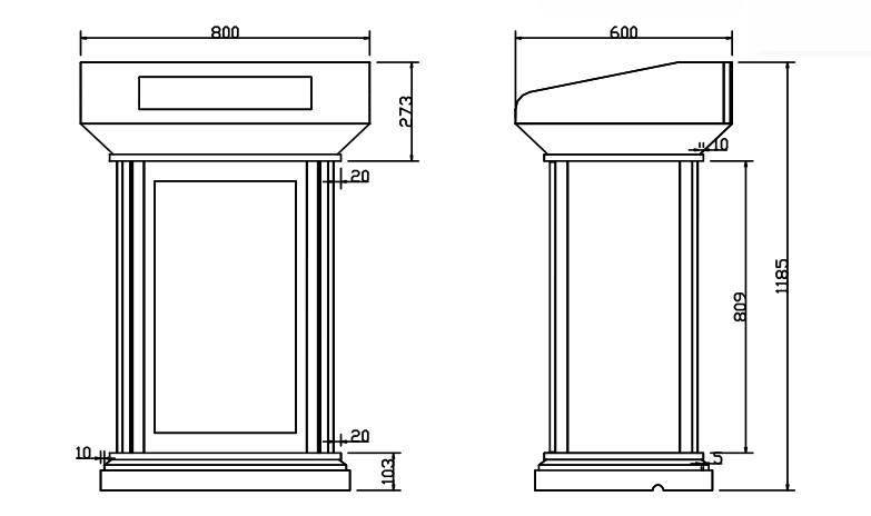 Digital Podium(LED Podium)32" Double Digital Screens