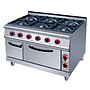 6-Burner Gas range with oven 1200×900×(850+70)mm

