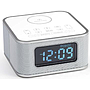 Wireless Charging Bluetooth Alarm Speaker - White