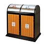 Outdoor Trash Can, Wooden, L890 * W480 * H890mm