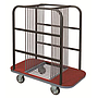 Glass Turntable Cart, Iron Baking Paint, L500 * W380 * H1220mm