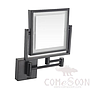 Led Makeup Mirror-Concealed Installation / Double-Sided Mirror / Inductive Switch - Matte black - 8 inch (20cm) Single - Copper + SUS304