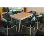 Six Outdoor Tables And Chairs，Teak，One Table, Six Chairs，Table  160*90*75Cm
，Chair  59*60*77Cm
