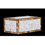Yellow Butterfly Edge White Shell Long Tissue Box Small, Resin+shell, 185*122*65mm